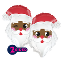2 Alu 11" Air-fill Dark Skin Santa Head Shape - Prima