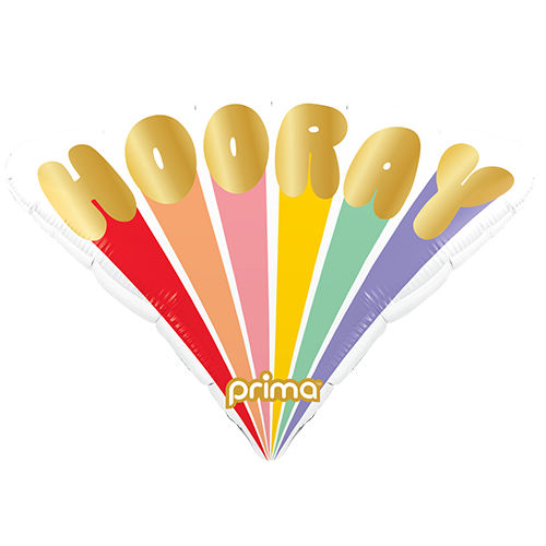 20" Hooray Colorful Burst Shape - Prima