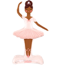 49" Standing Ballerina Shape - Dark Skin - Prima