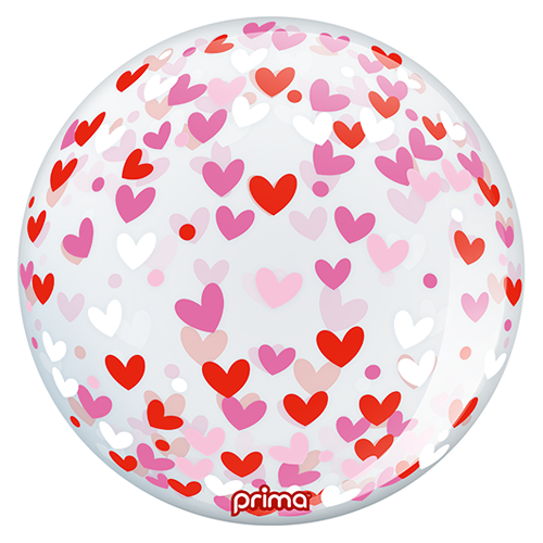 1 Sphère 20" Colorful Hearts - Prima