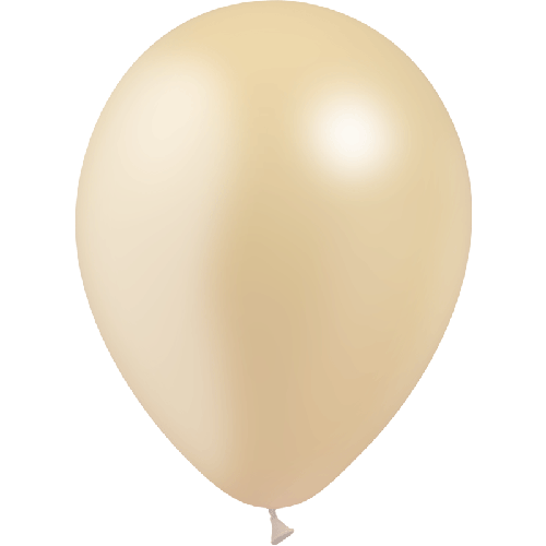 25 Ballons Latex Ivoire 5" (13CM) Metal - FDS