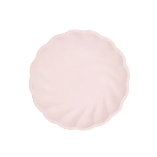 Lot de 6 Assiettes Rondes Décor Rose 18.8cm
