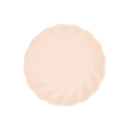 Lot de 6 Assiettes Rondes Décor Abricot 18.8cm