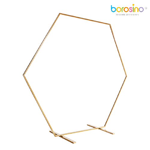 Arche Hexagonale Dorée En Métal – Borosino 