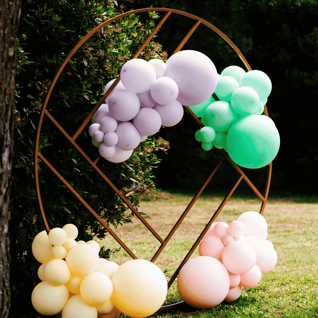 Cadre Cercle En Métal Blanc 2M – Borosino