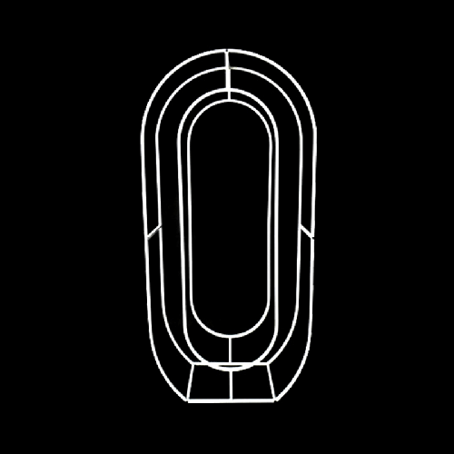 Cadre Chiffre Zéro (0) En Métal Blanc 1,2M – Borosino - FDS