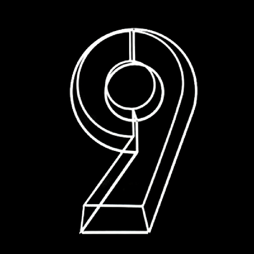 Cadre Chiffre Neuf (9) En Métal Blanc 1,2M – Borosino - FDS