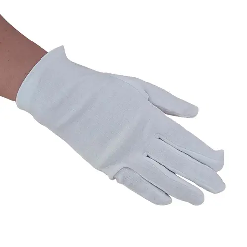 White Cotton Gloves Size L (Bulk)