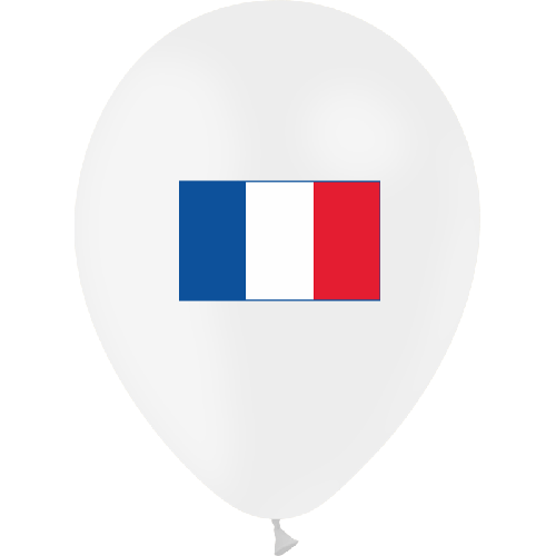 10 Bal Drapeau France 1F/2C - FDS