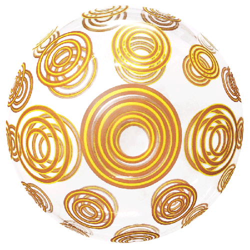 Printed Bubble 20" Doré Swirls