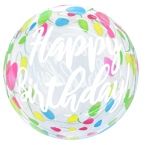 Printed Bright Light Happy Birthday 20" - FDS