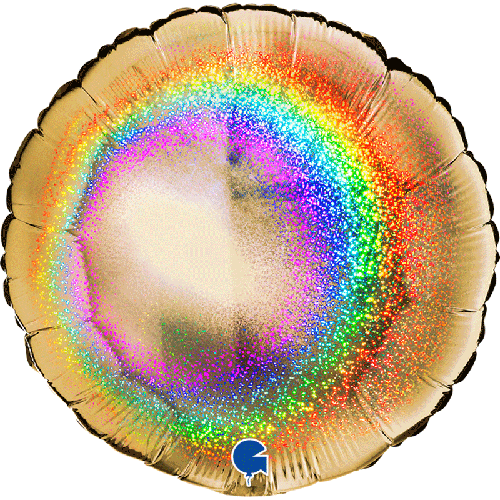 Rond Glitter Holographique Gold 18" Vrac - Grabo
