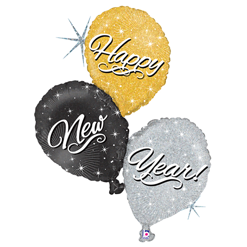 Happy New Year Balloon Trio 40" - Grabo - FDS