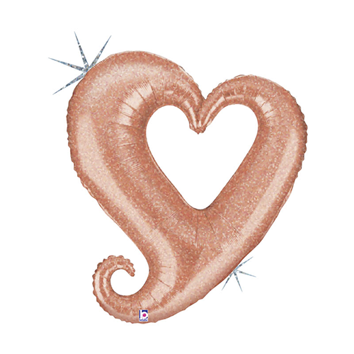 Chaine De Coeurs Holo Rose Gold 37" - Grabo - FDS