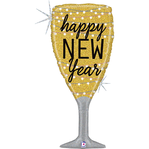 New Year Champagne Glass 37" - Grabo - FDS