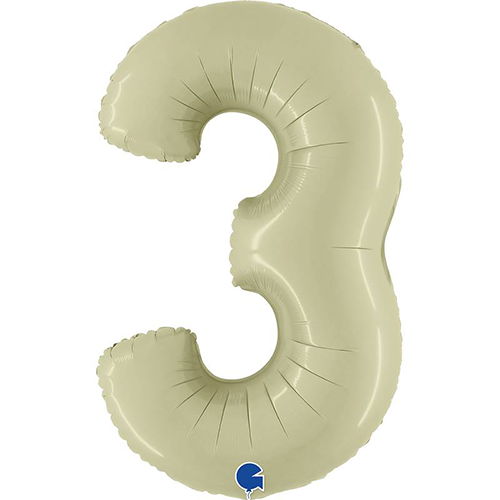 Chiffre '3' Satin Olive Green 40" - Grabo
