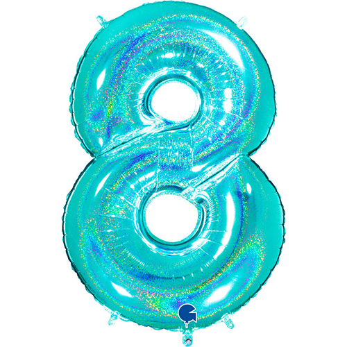 Ch '8' Glitter Holo Tiffany 40" - Grabo