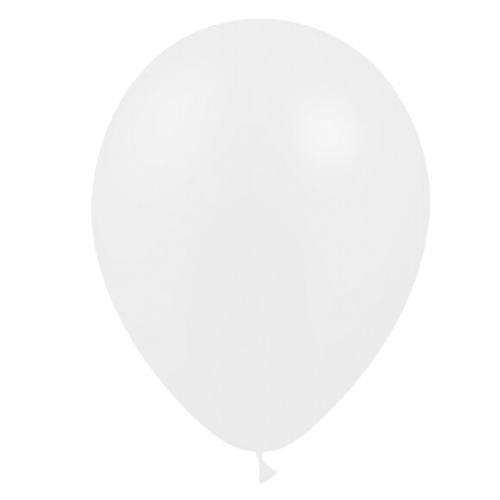 10 Balloons Latex Metal White 12" - Balloonia