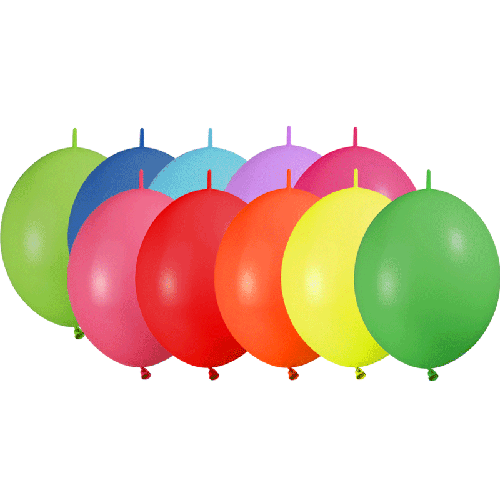 100 Ballons Deco Link 6" (15Cm ) Standard Asst - Balloonia
