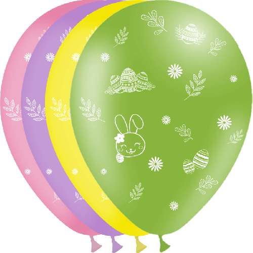 8 Ballons 12" Pâques assortis – Balloonia