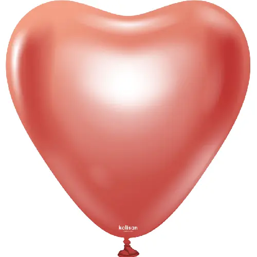 12" Heart Mirror Red Latex 25ct FDS - Kalisan
