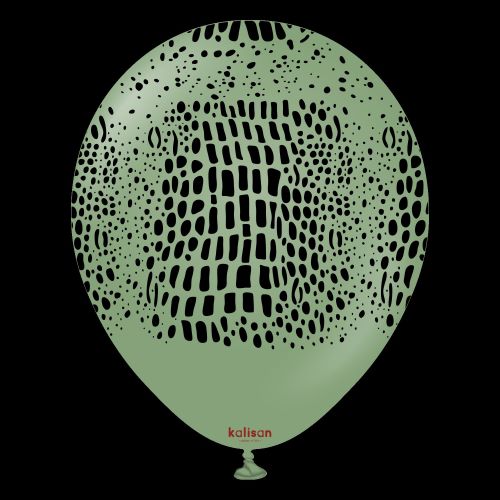 12"  Eucalyptus Imprimé Safari Crocrodile 25 Bal- Kalisan