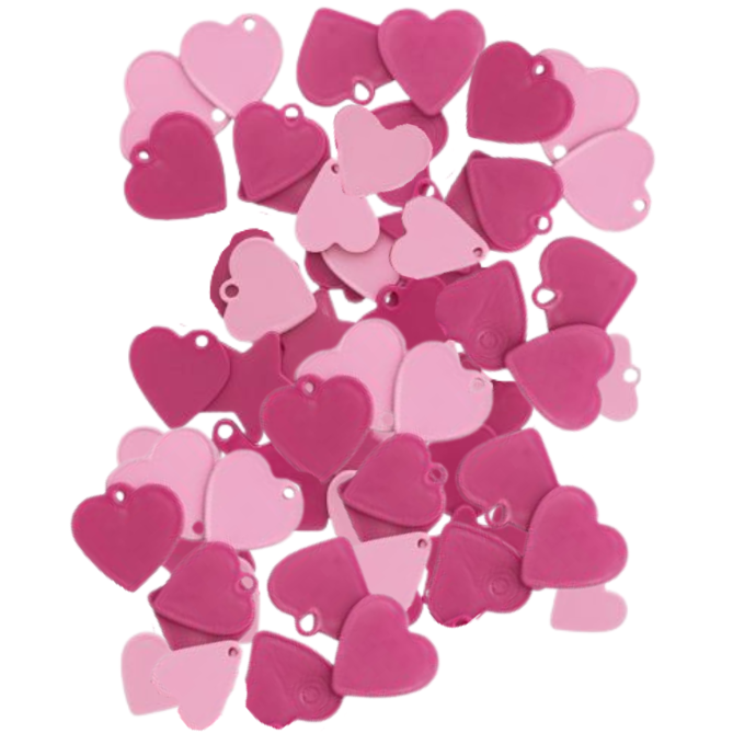 10 Poids Assortis Coeur Rouge et Rose 80gr