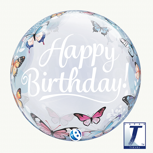 Bubble Birthday Soft Butterflies 22" - Takarakosan