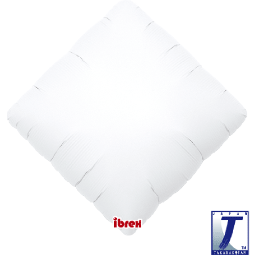 25" Losange Metallic Blanc