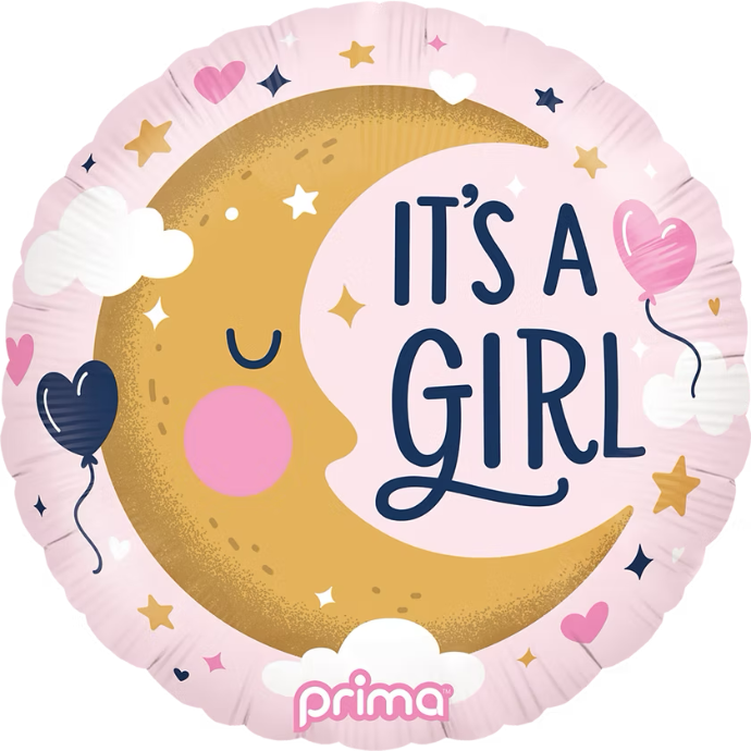 1 Alu 18" It's a Girl Moon - Prima