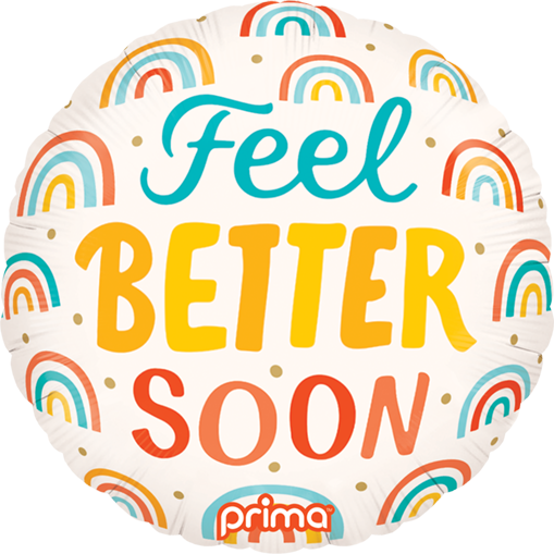 Poche de 6 alu 9" Feel Better Soon Rainbows