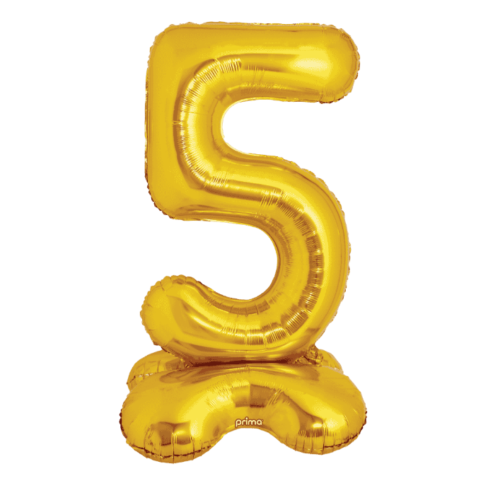 1 alu 40" Gold Standing number '5' - Prima