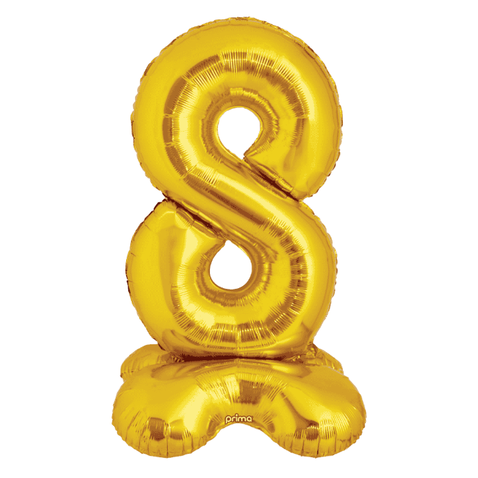 1 alu 40" Gold Standing number '8' - Prima