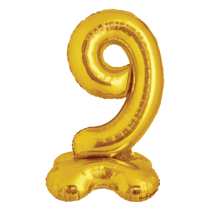 1 alu 40" Gold Standing number '9' - Prima