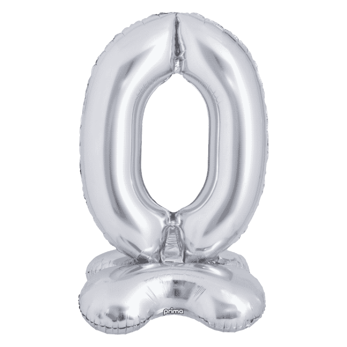 1 alu 40" Silver Standing Number '0' - Prima