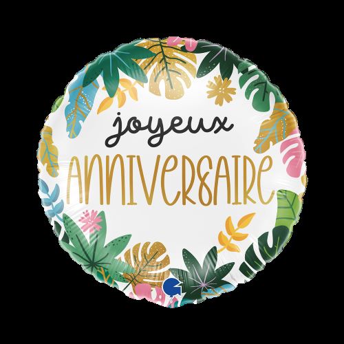 Joyeux Anniversaire Tropical 18" Vrac - Grabo