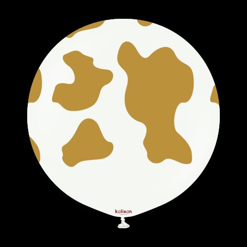 24"  Safari Country Cow Blanc imp Or 1 Bal- Kalisan