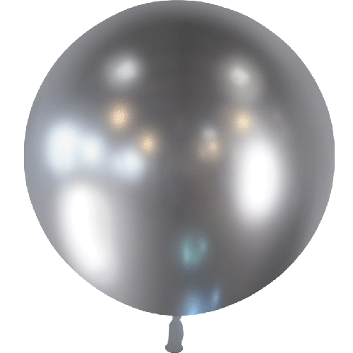 1 Ballon 2' Argent Brillant Emballé