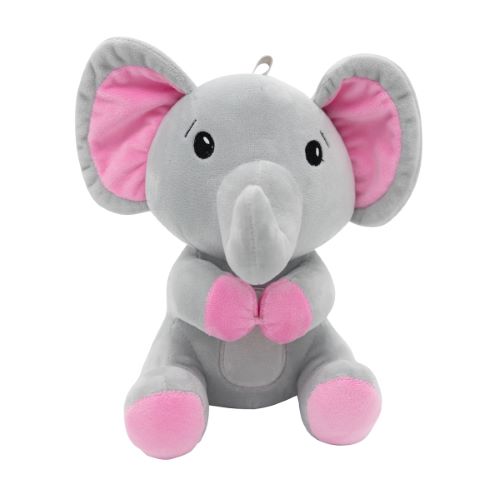  Poids Peluche Eléphant Rose 21cm - 170g 
