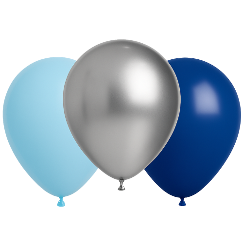 25 Ballons 30cm Camaïeu de bleus