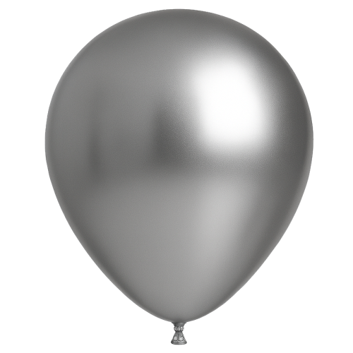 25 Ballons 13cm (5in) Miroir Argent