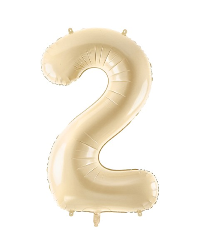 1 Alu Chiffre "2" Beige 28" ( 72cm ) 