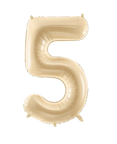 1 Alu Chiffre "5" Beige 28" ( 72cm )  