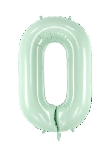 1 Alu Chiffre "0" vert 28" ( 72cm ) 