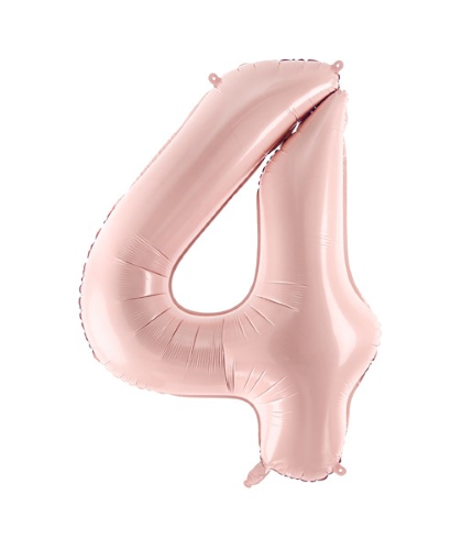 1 Alu Chiffre "4" Rose clair 28" ( 72cm )