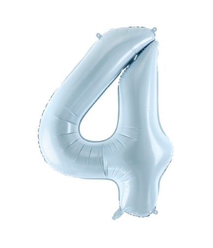 1 Alu Chiffre "4" Bleu ciel 28" ( 72cm )