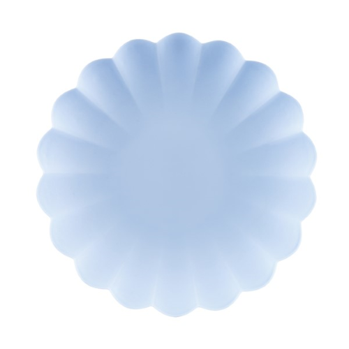 Lot De 4 Assiettes 22cm Beu ciel (Plastique recyclable) 