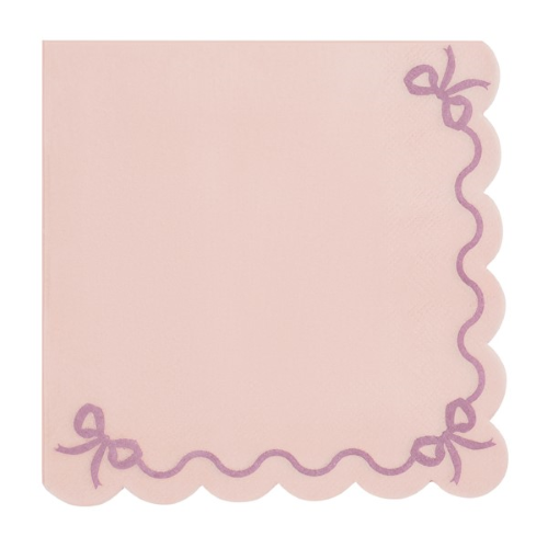 Lot De 12 Serviettes 33x33cm Rose