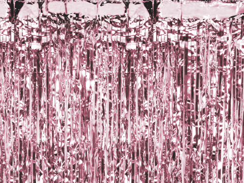 Rideau à Frange Métallique Rose gold de largeur 100cm et hauteur 200cm