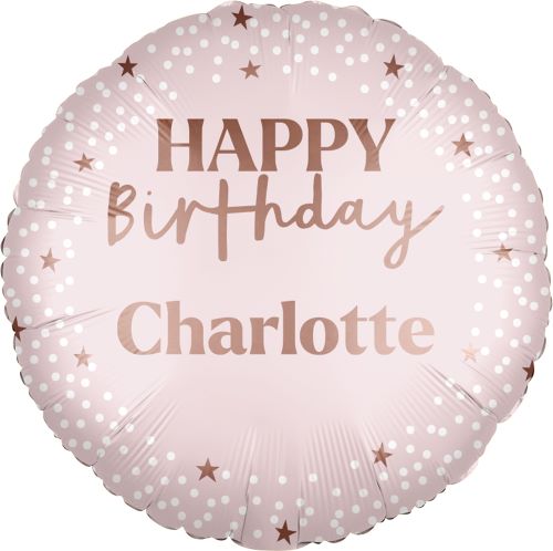 Alu à personnaliser Happy Birthday Rose de 46cm